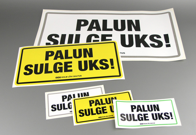 sulge uks kleebis